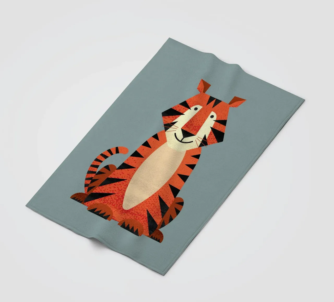 Grillige tijger fleecedeken van The Printed Sparrow