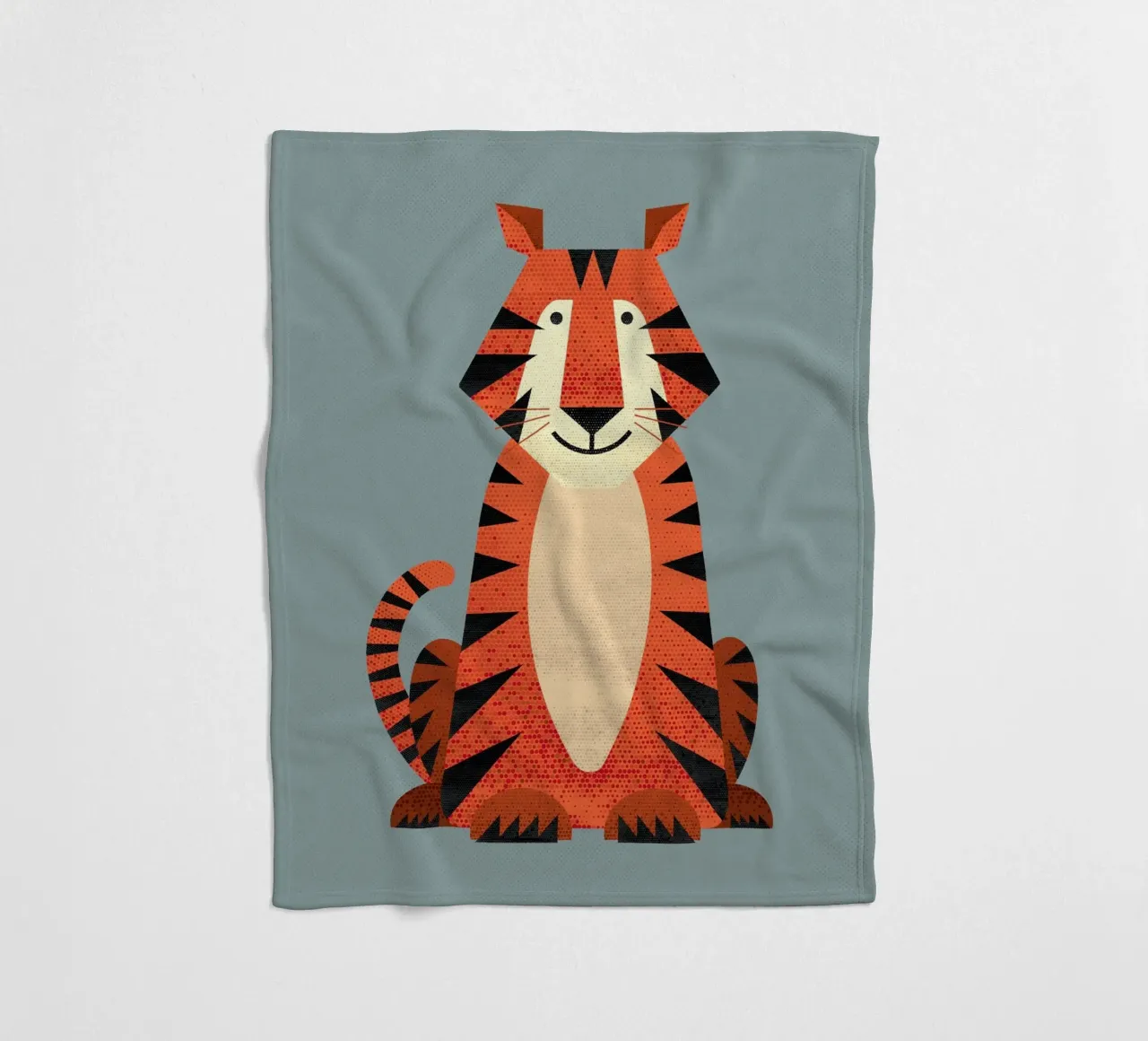 Grillige tijger fleecedeken van The Printed Sparrow