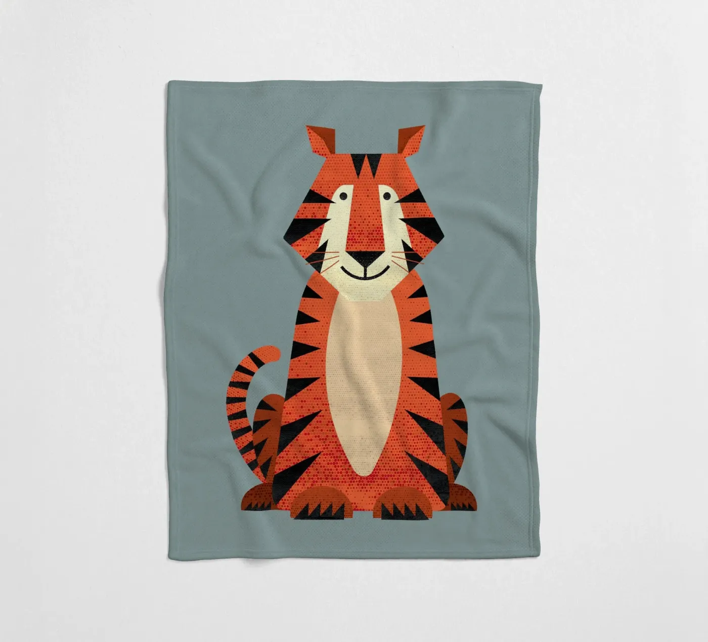 Whimsy Tiger Fleecedecke von The Printed Sparrow