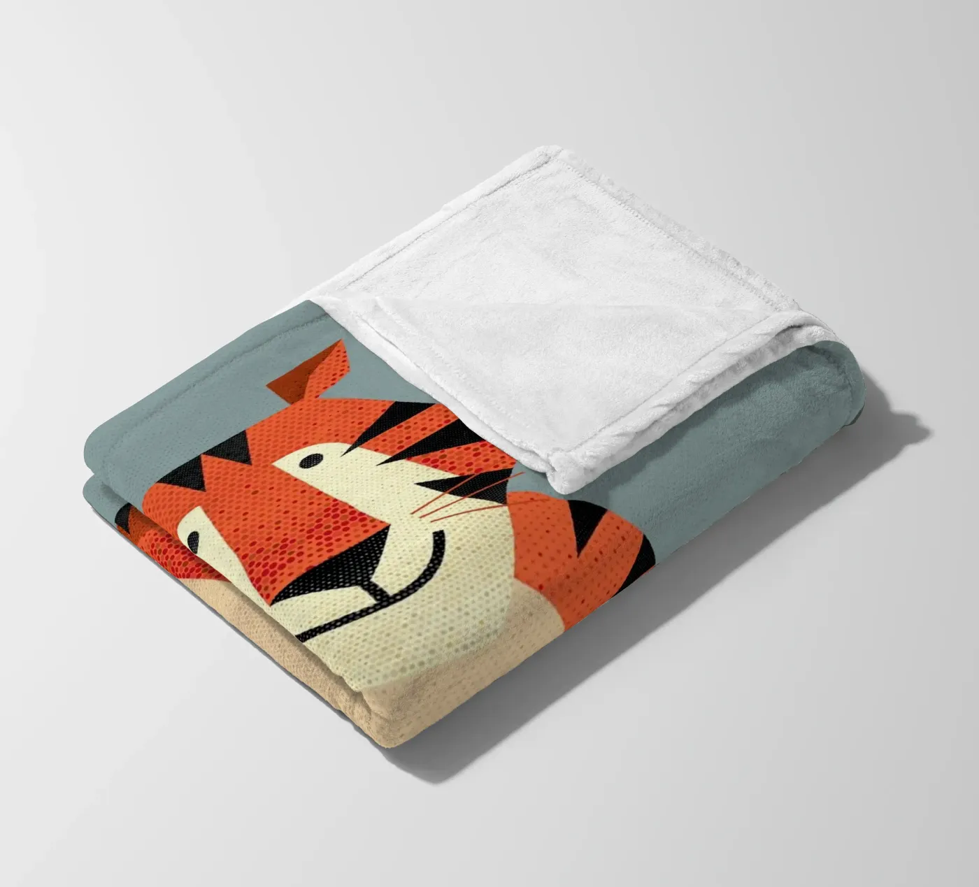 Whimsy Tiger Fleecedecke von The Printed Sparrow