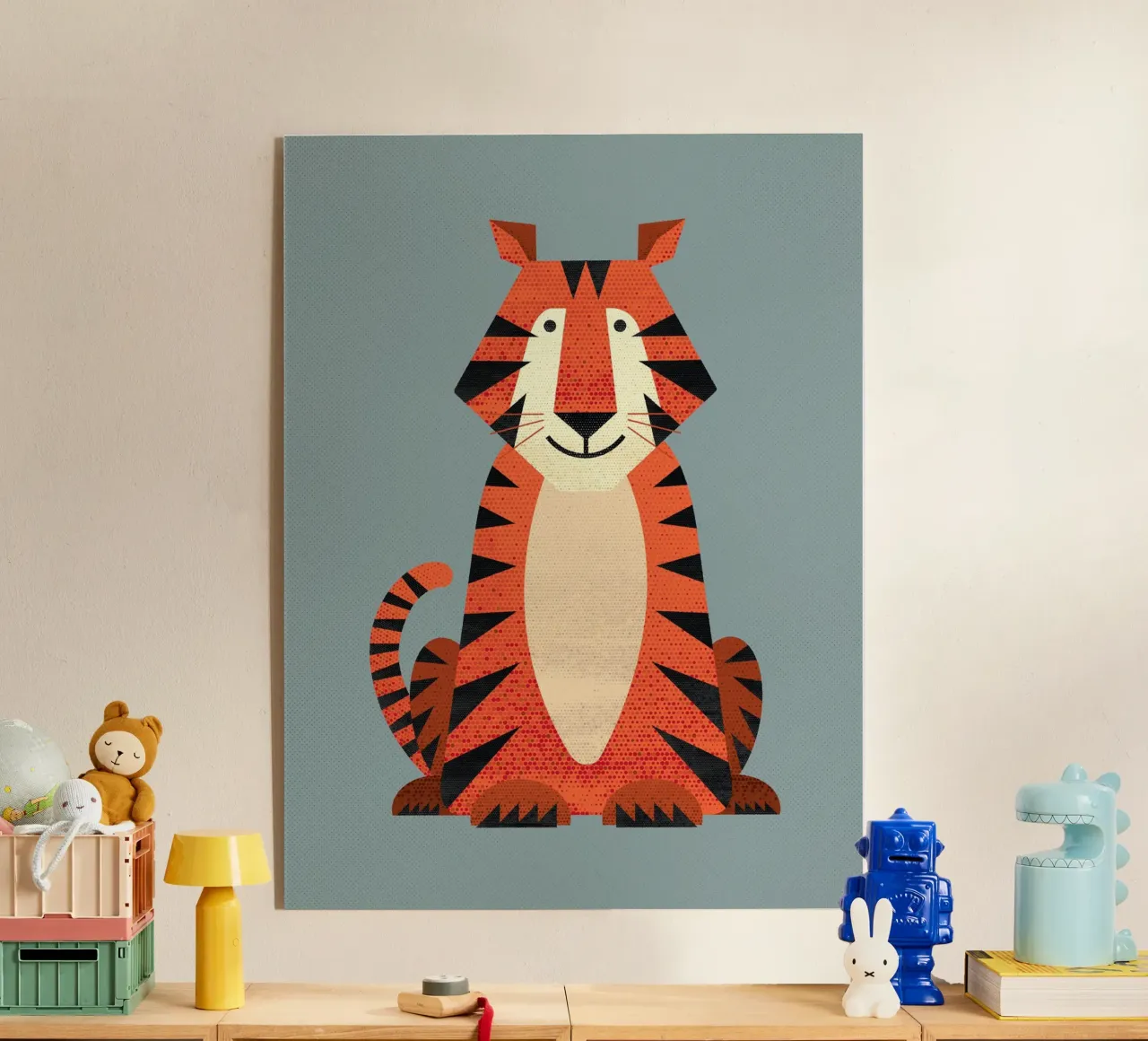 Whimsy Tiger acryl van The Printed Sparrow