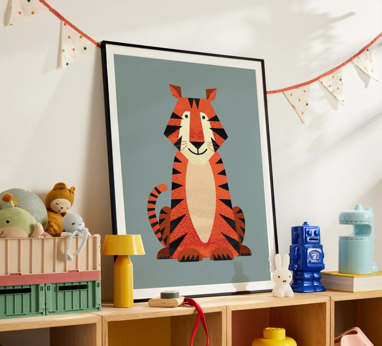 Whimsy Tiger poster by The Printed Sparrow
