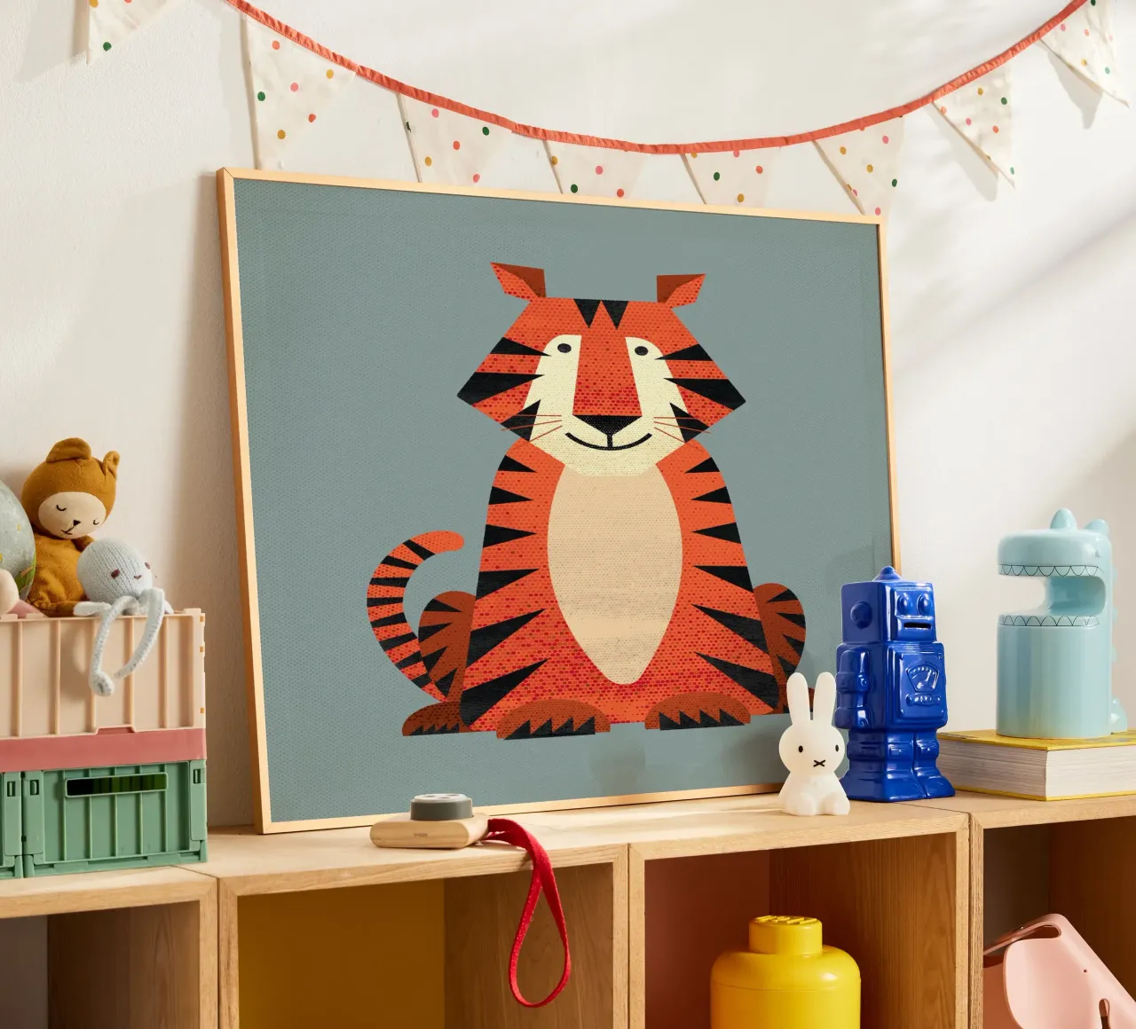 Whimsy Tiger poster by The Printed Sparrow