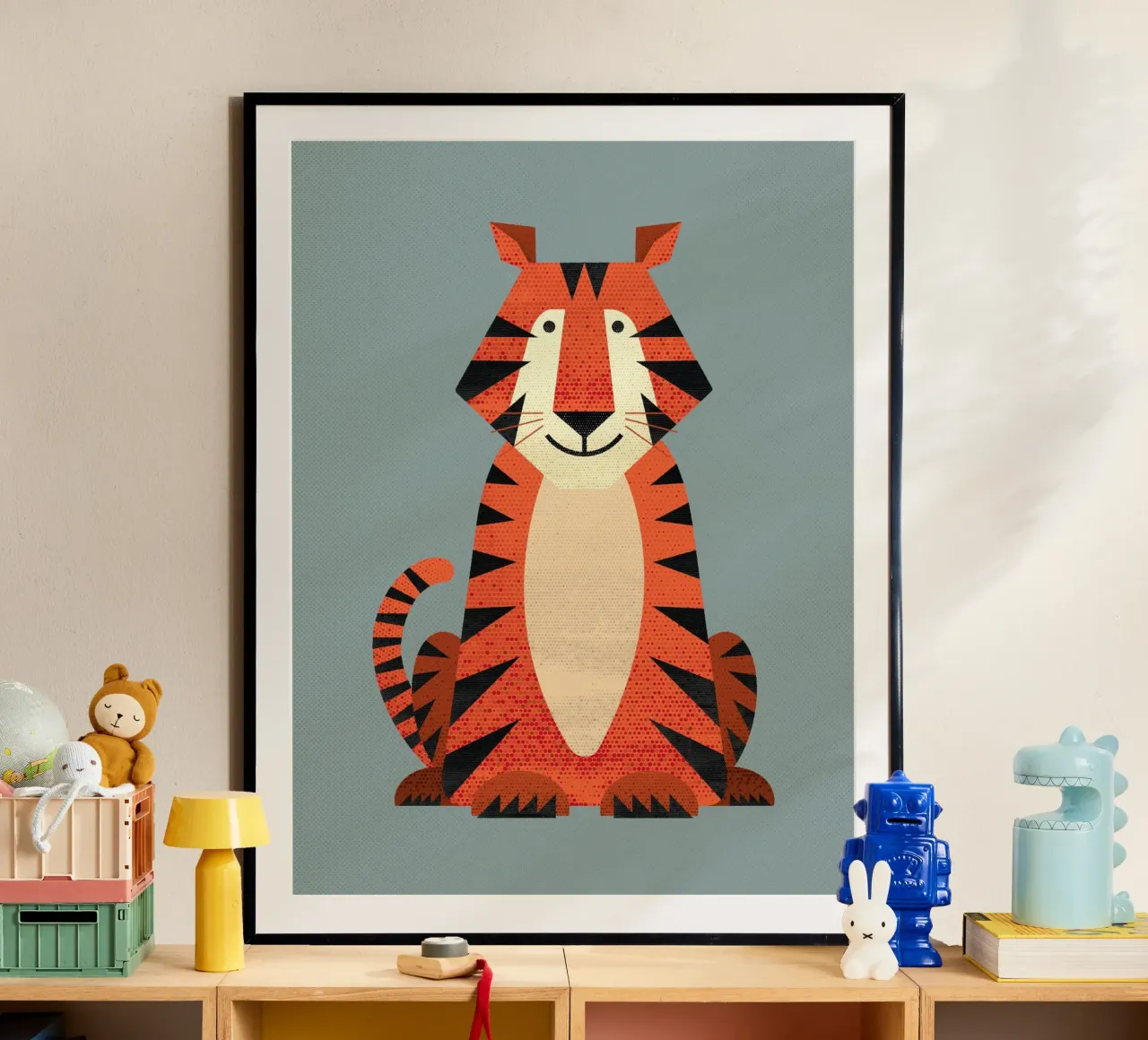 Whimsy Tiger poster by The Printed Sparrow