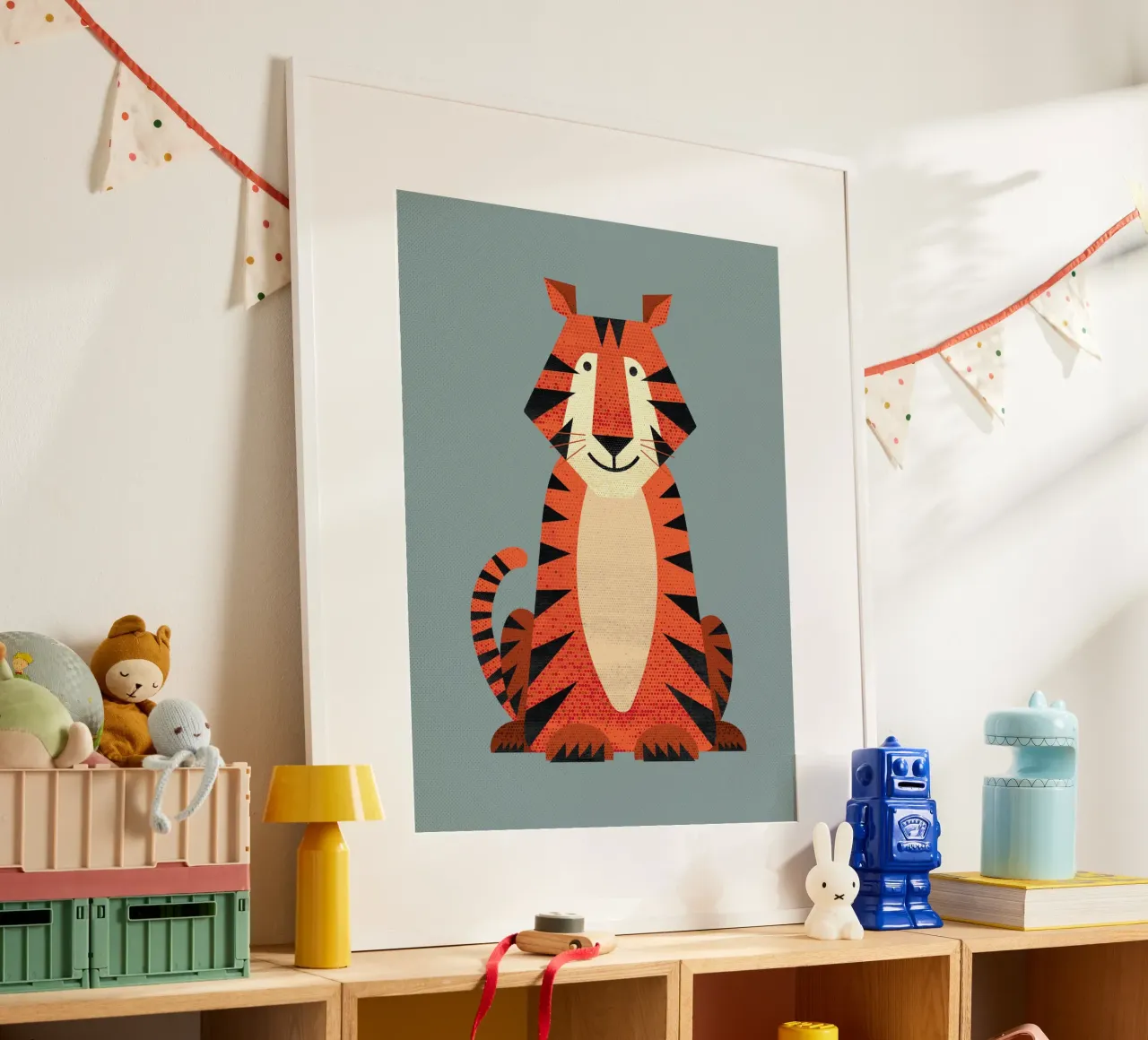 Whimsy Tiger poster by The Printed Sparrow