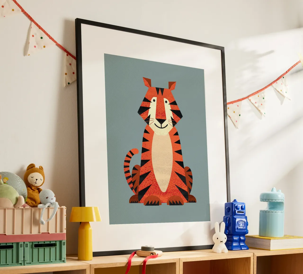 Grillige tijger poster van The Printed Sparrow