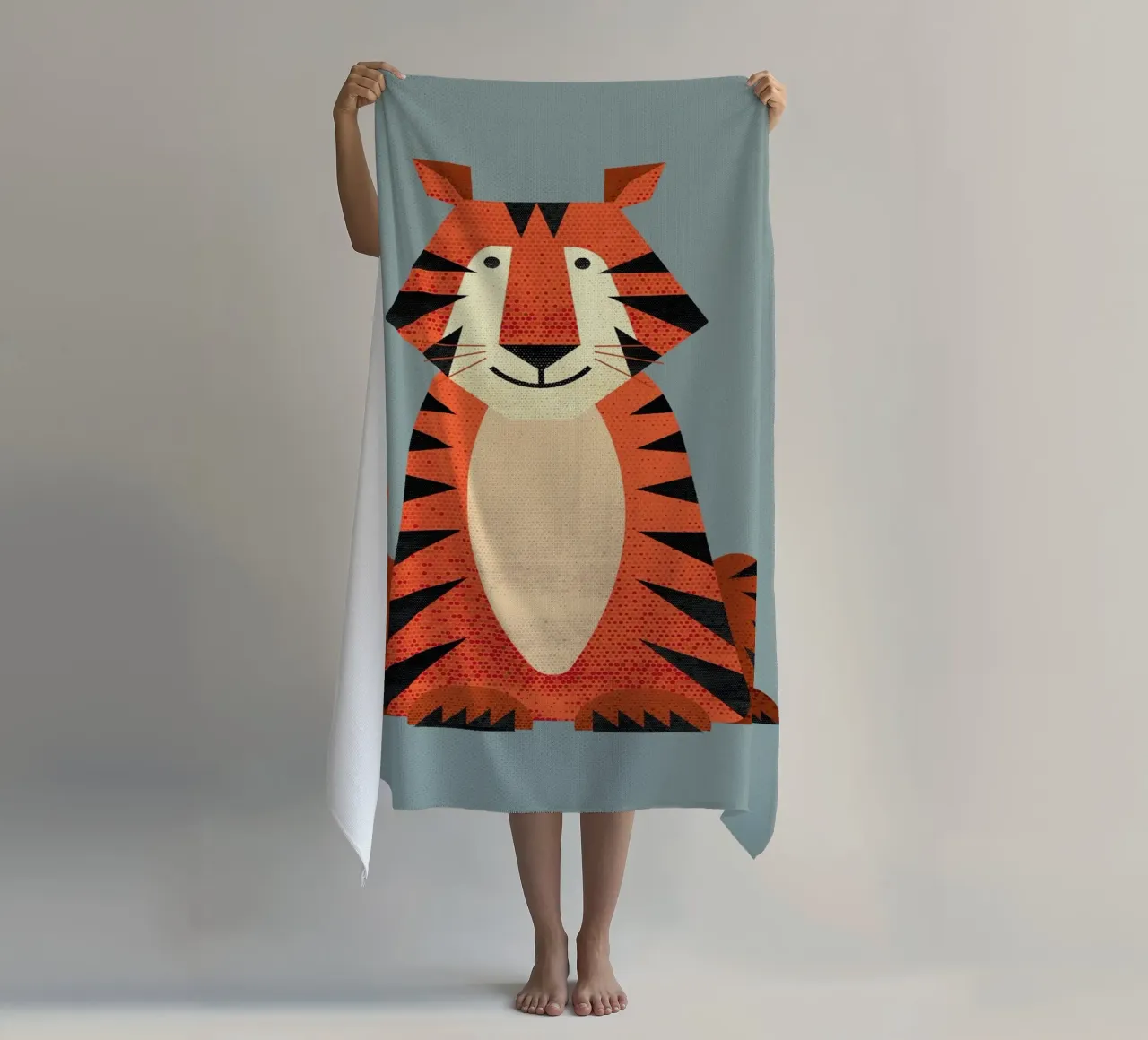 Whimsy Tiger telo mare da The Printed Sparrow