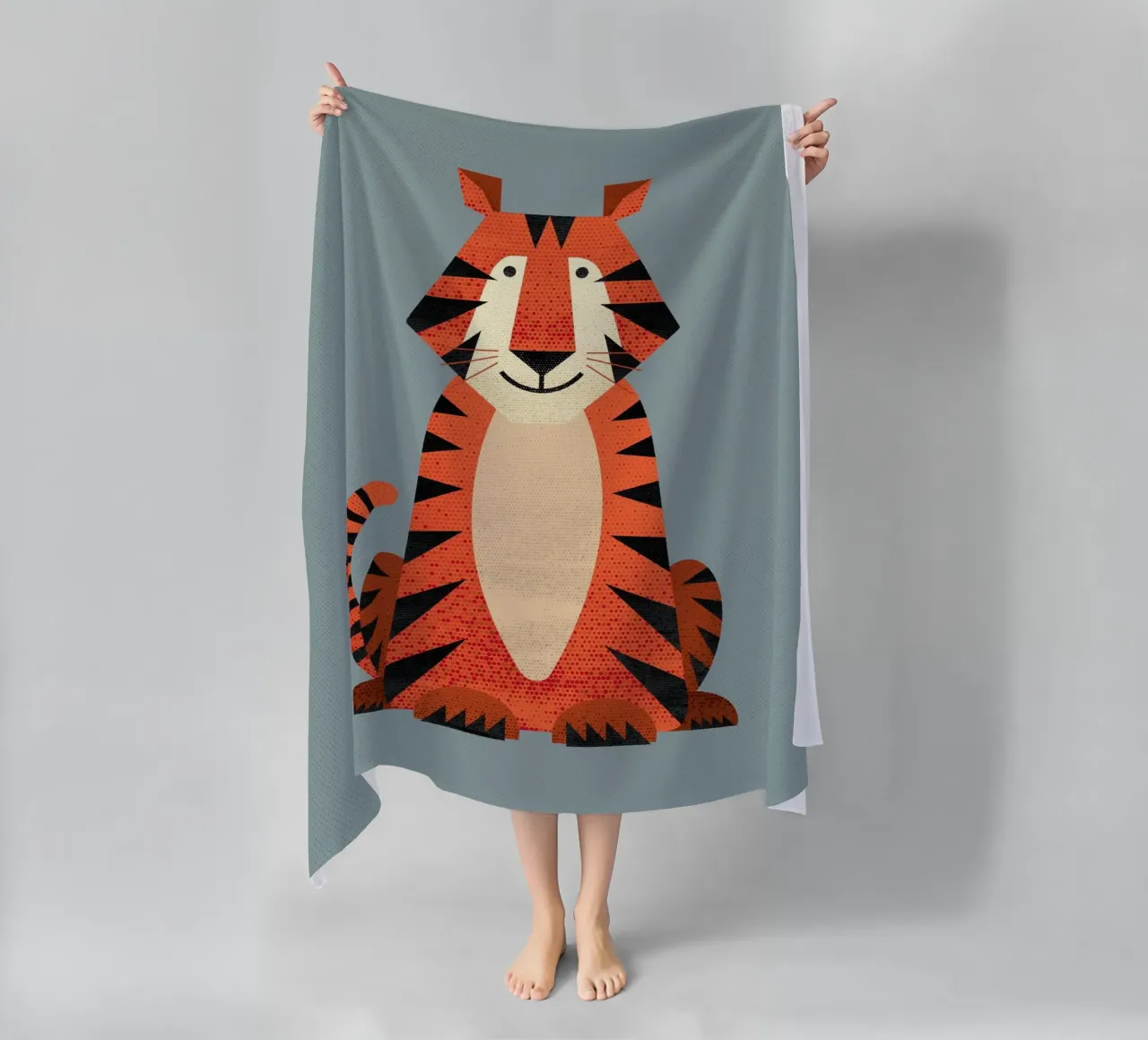 Whimsy Tiger telo mare da The Printed Sparrow