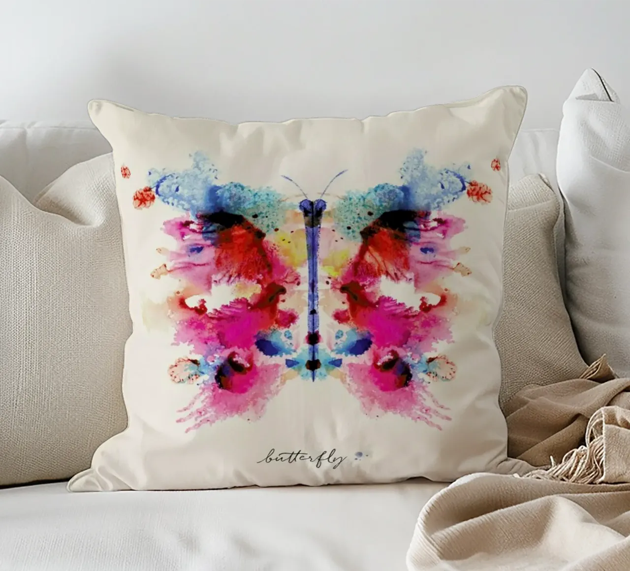 Ink Butterfly Iridescent cuscino da Flora & Fauna