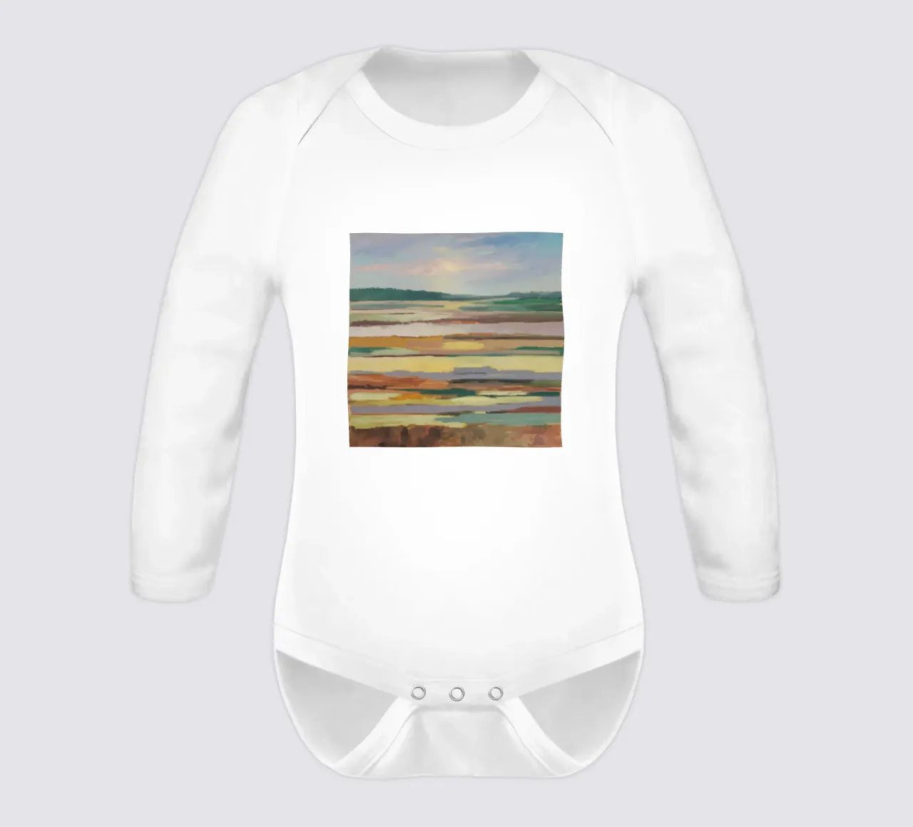 Mosaico di paludi salmastre body neonato maniche lunghe da Mystic Grain