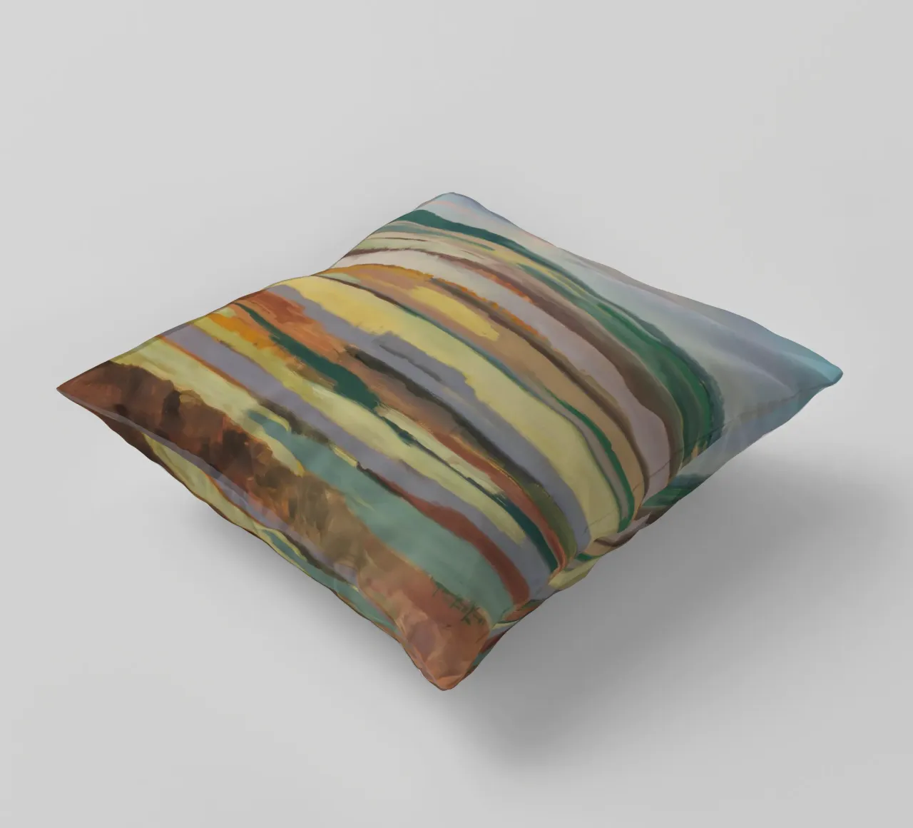 Salt Marsh Mosaic decorative cushion by Mystic Grain