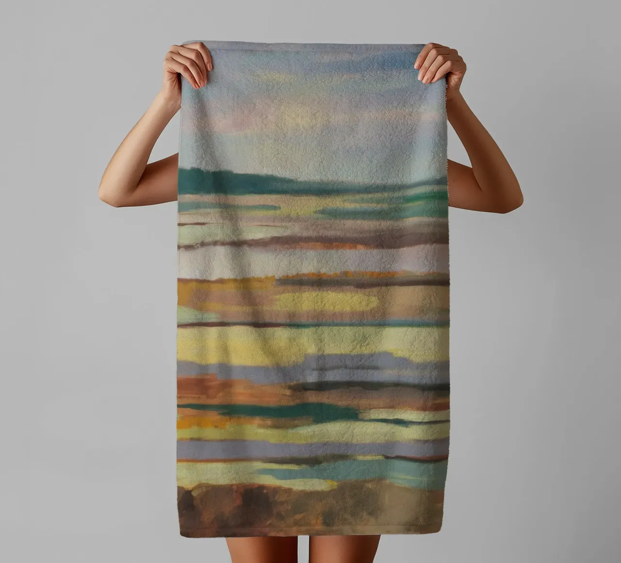 Salt Marsh Mosaic towel by Mystic Grain