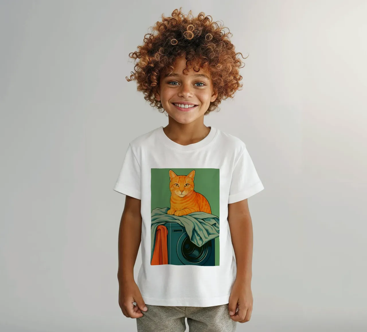 Laundry Funny Cat kids t-shirt by the gindils