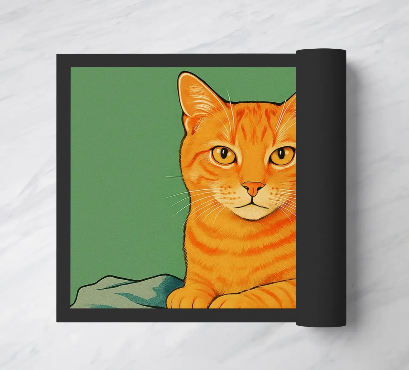Laundry Funny Cat doormat by the gindils