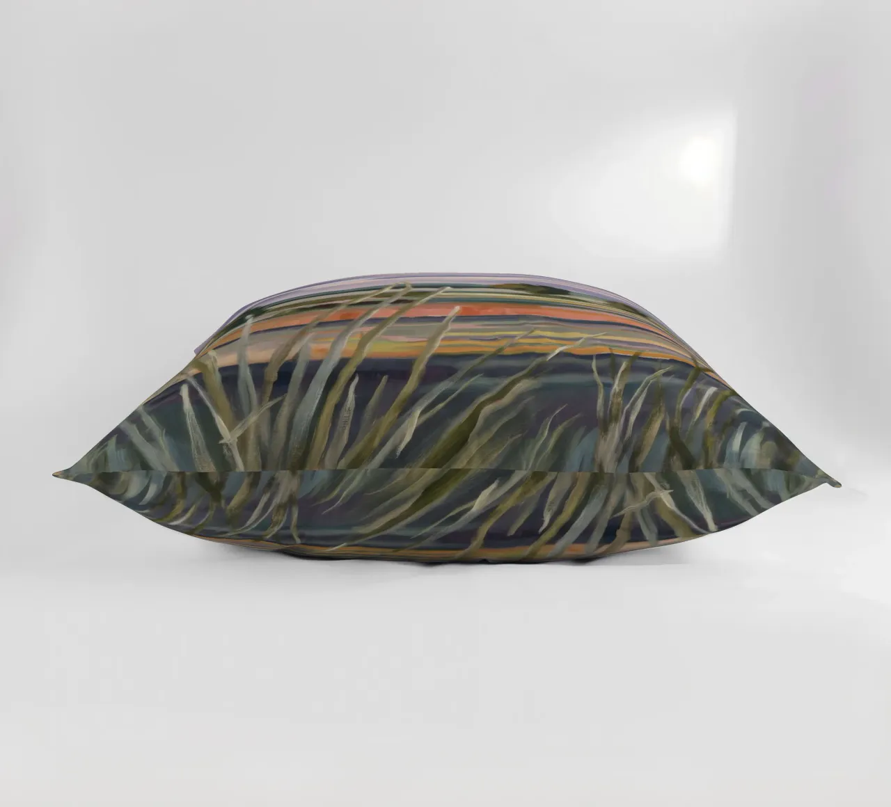 Grassy Wetland Calm decorative cushion by Mystic Grain