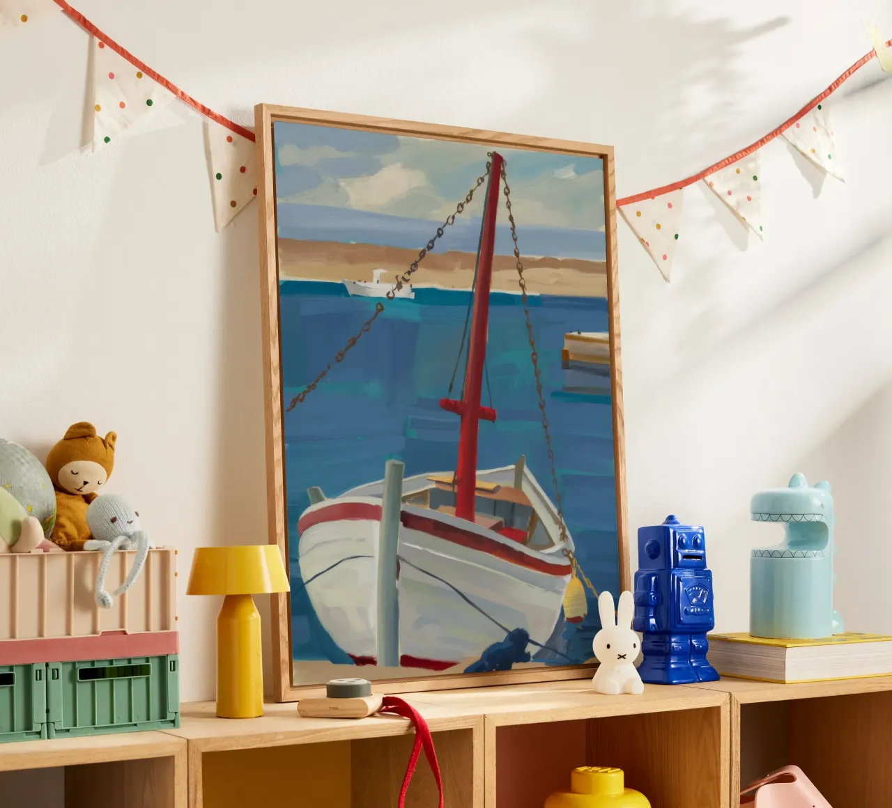 Harbor Boat Float acrylic glass by Mystic Grain