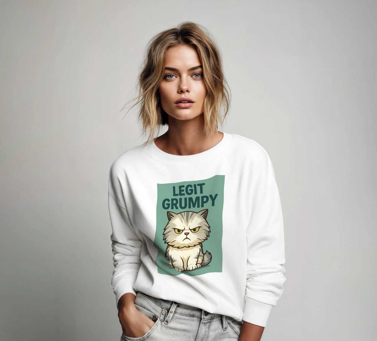 Legítimo Grumpy Cat sudadera de the gindils