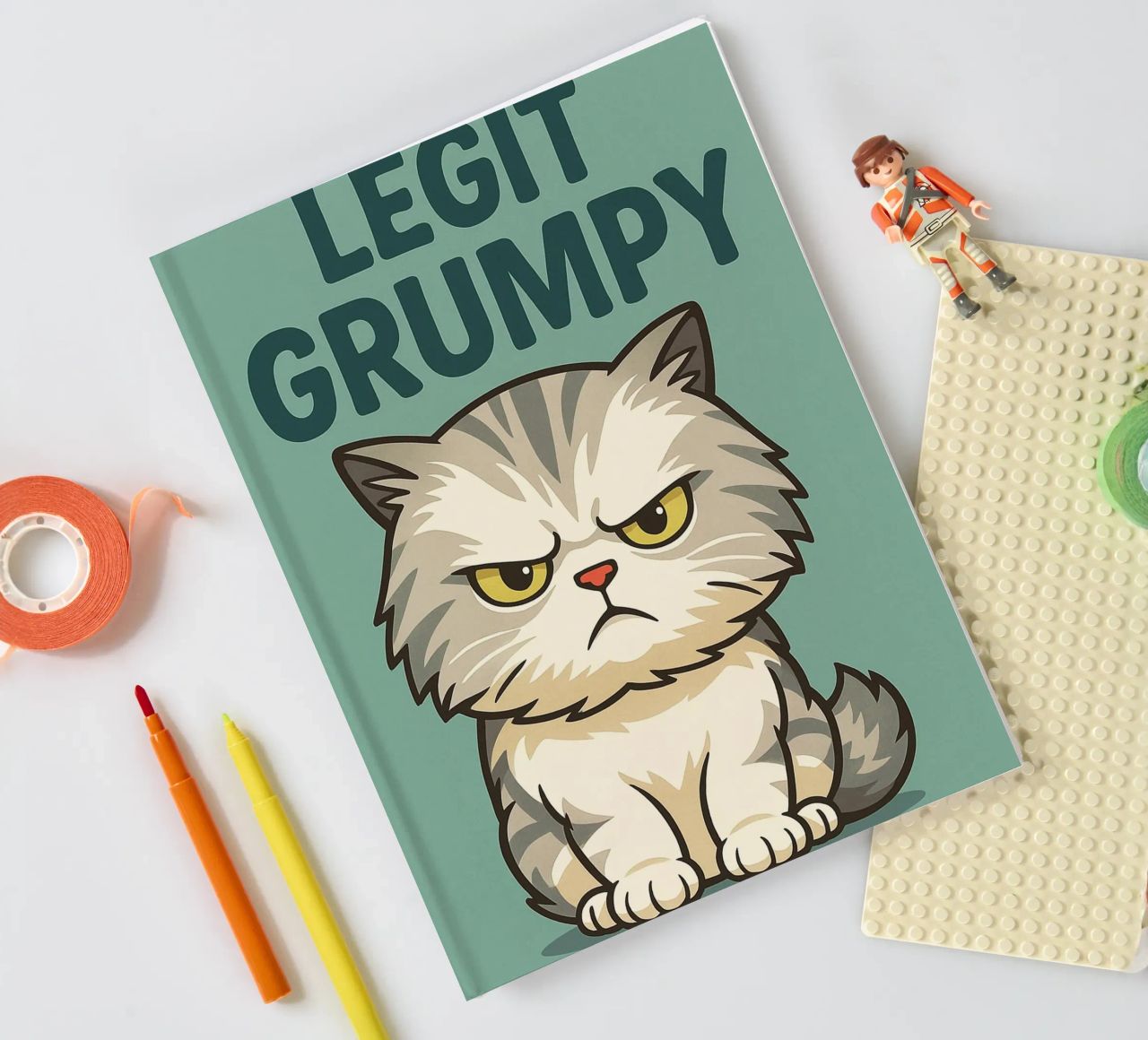 Un vrai chat grincheux carnet de notes de the gindils