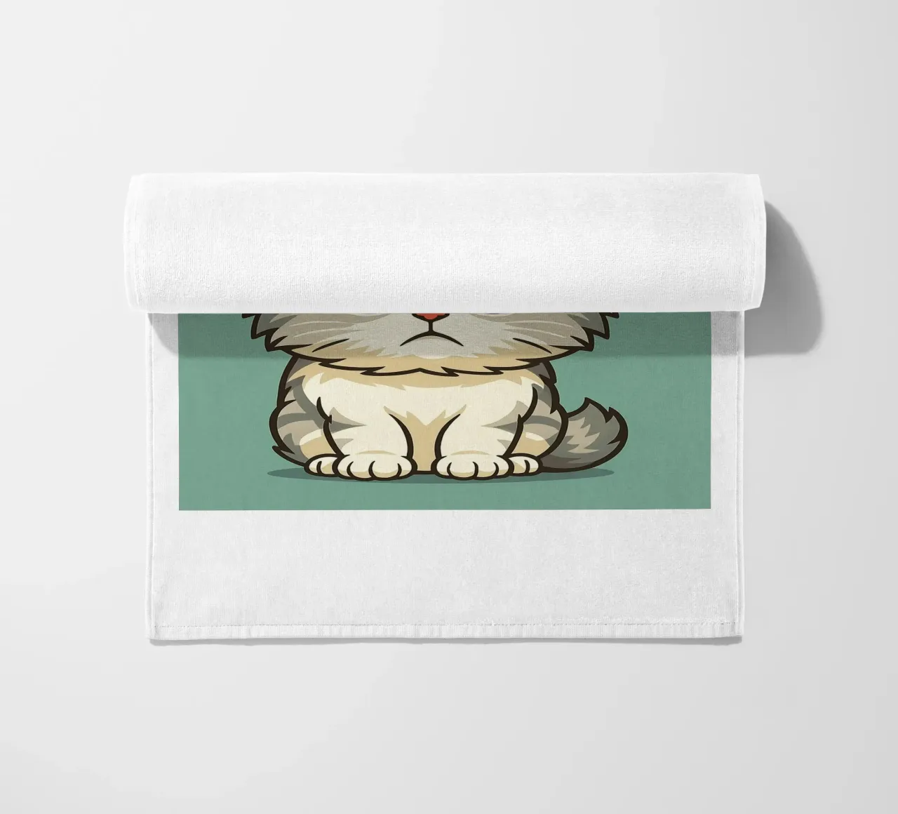 Gatto brontolone vero e proprio telo mare da the gindils