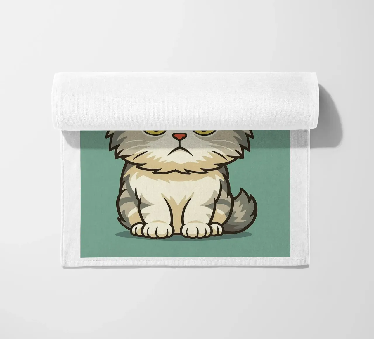 Gatto brontolone vero e proprio telo mare da the gindils