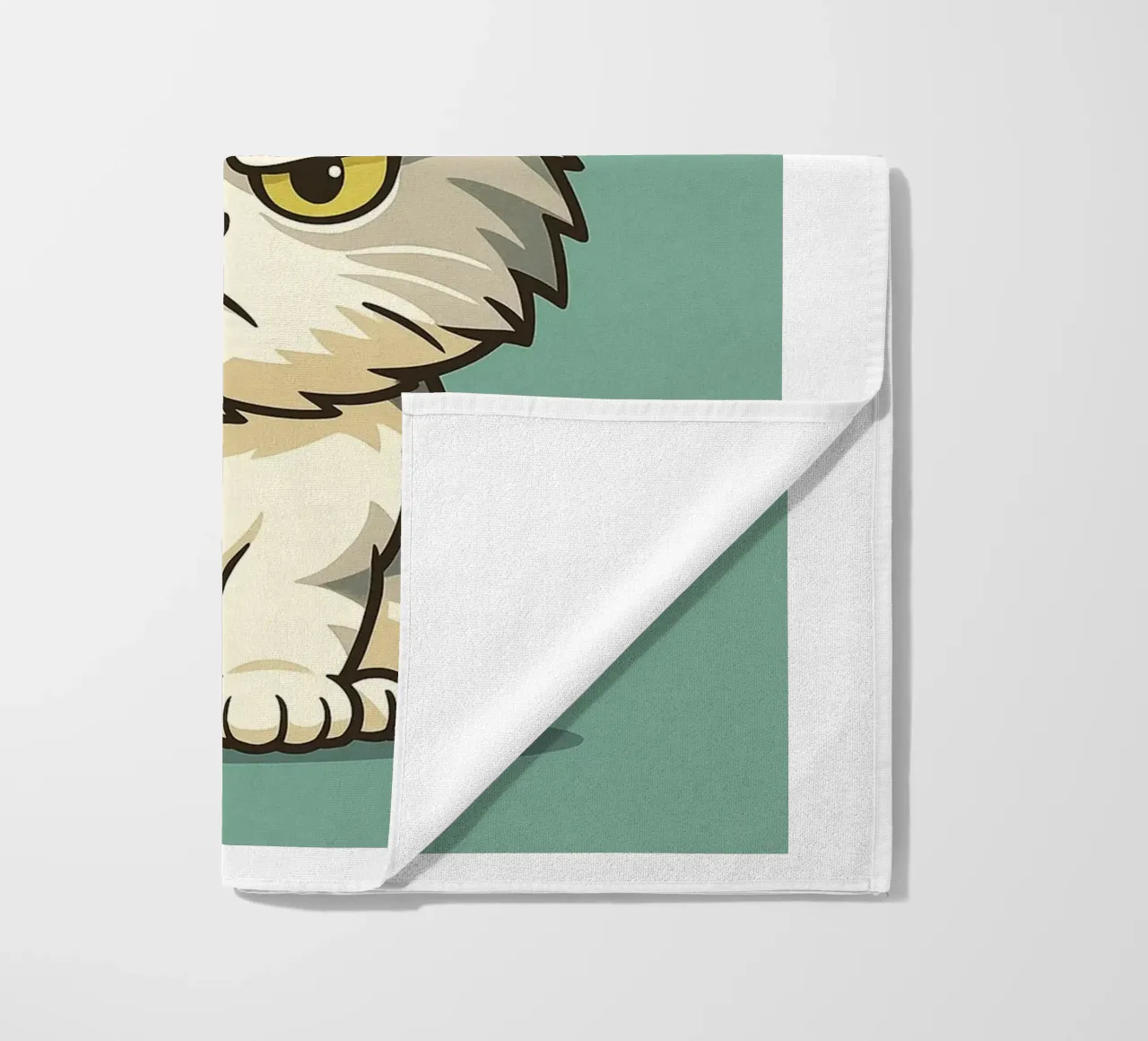 Gatto brontolone vero e proprio telo mare da the gindils