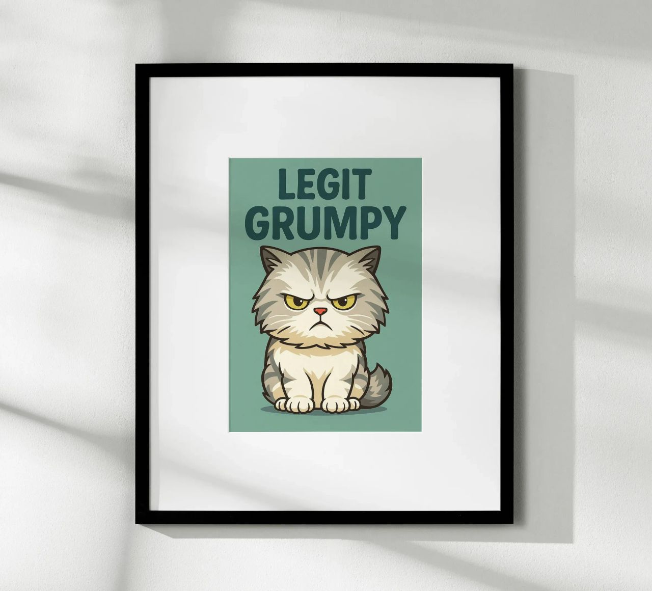 Un vrai chat grincheux poster de the gindils