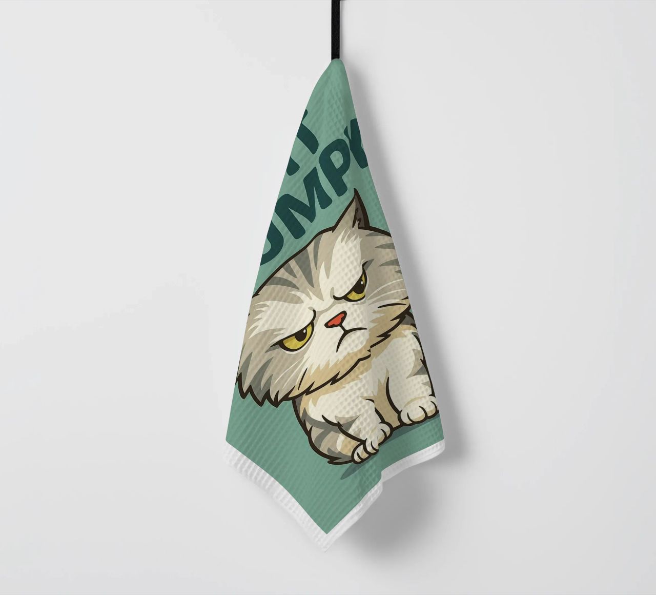Un vrai chat grincheux torchon de the gindils
