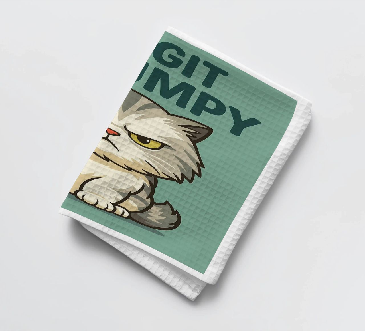 Un vrai chat grincheux torchon de the gindils