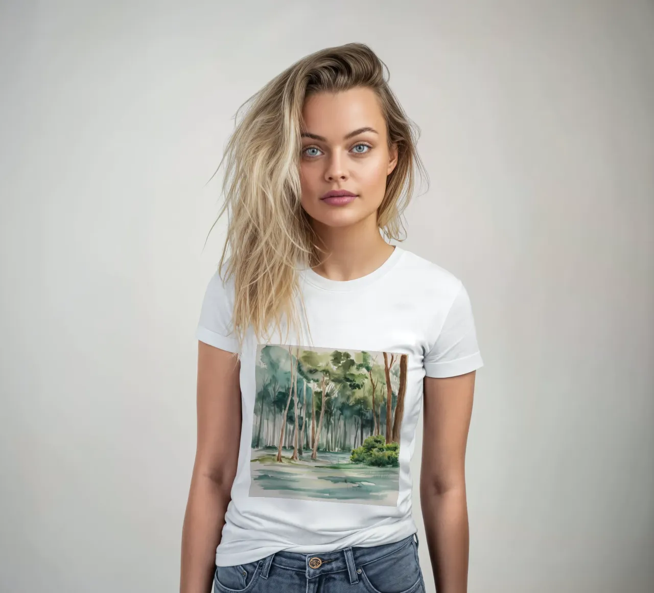 Eukalyptuswald glühen Frauen T-Shirt von Mystic Grain