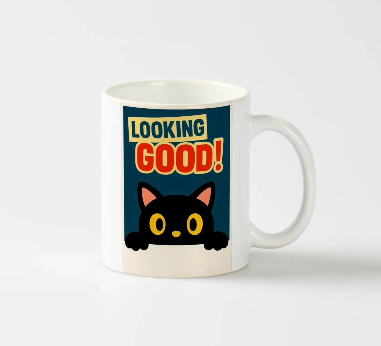 guardare bene divertente Cat tazza in ceramica da the gindils