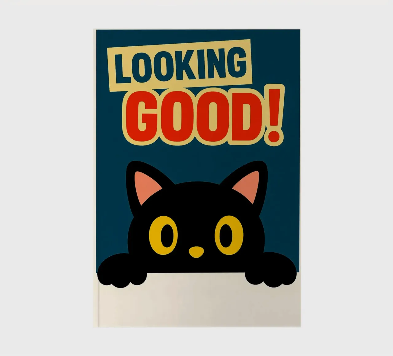 bien en vue, drôle de chat carnet de notes de the gindils