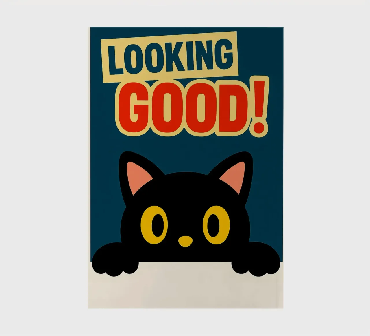 bien en vue, drôle de chat carnet de notes de the gindils