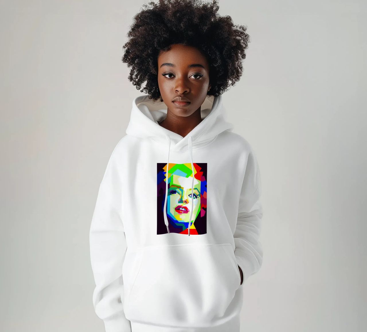 Marilyn Monroe Icona di Hollywood WPAP Trending Now felpa con cappuccio da Artkreator