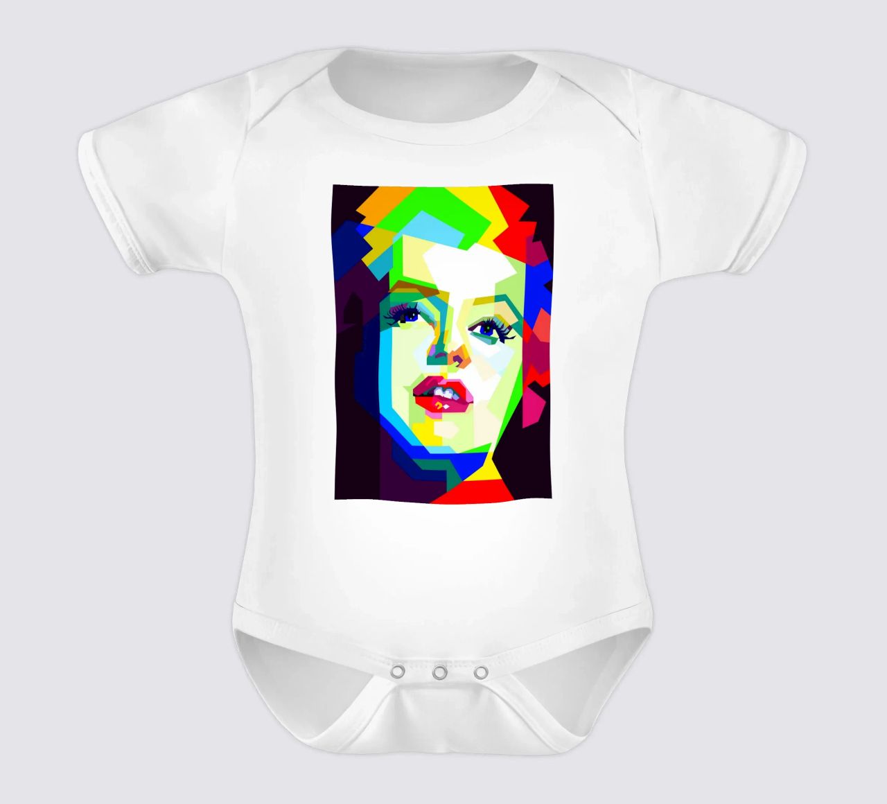 Marilyn Monroe Icona di Hollywood WPAP Trending Now body neonato maniche corte da Artkreator