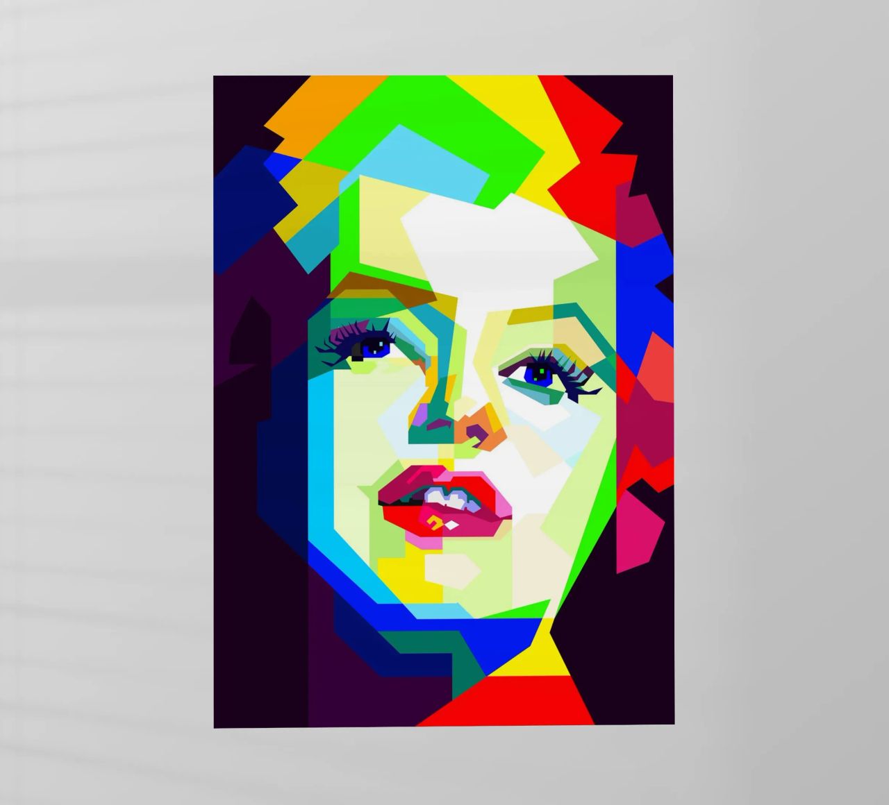 Marilyn Monroe Icona di Hollywood WPAP Trending Now pellicola backlit da Artkreator