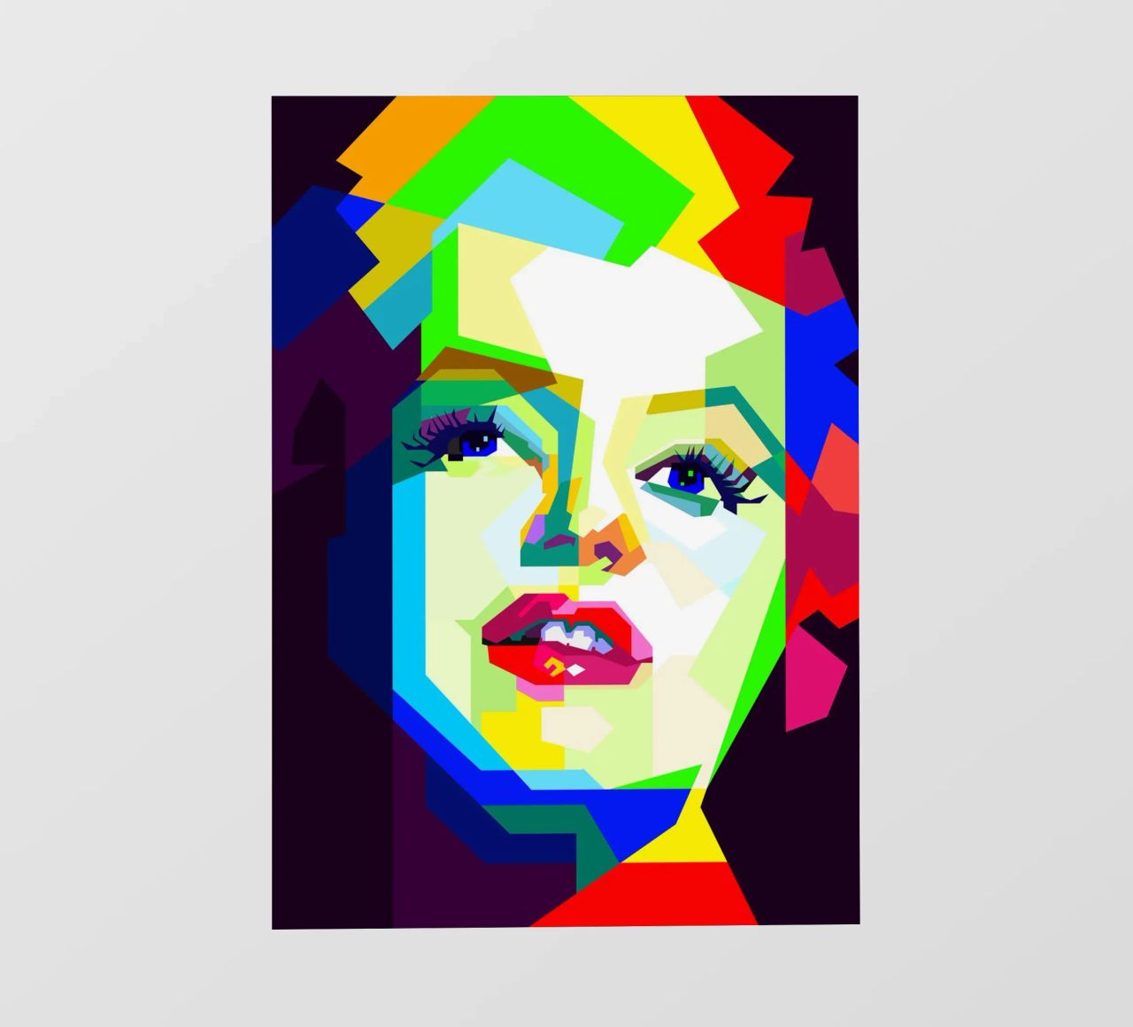 Marilyn Monroe Icona di Hollywood WPAP Trending Now pellicola backlit da Artkreator