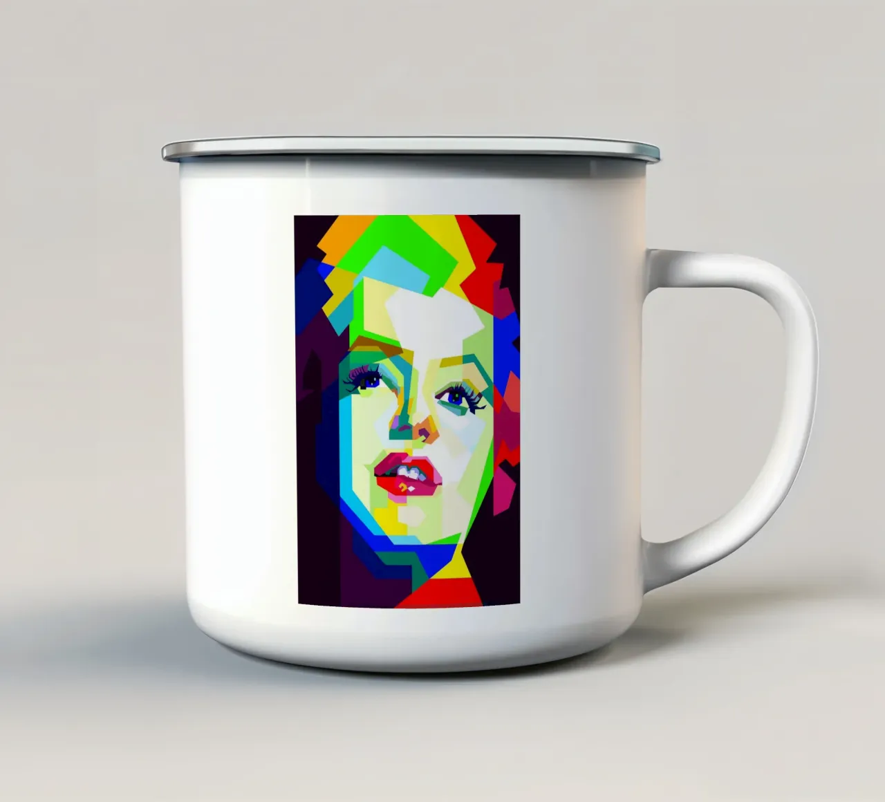 Marilyn Monroe Icona di Hollywood WPAP Trending Now tazza in smalto da Artkreator
