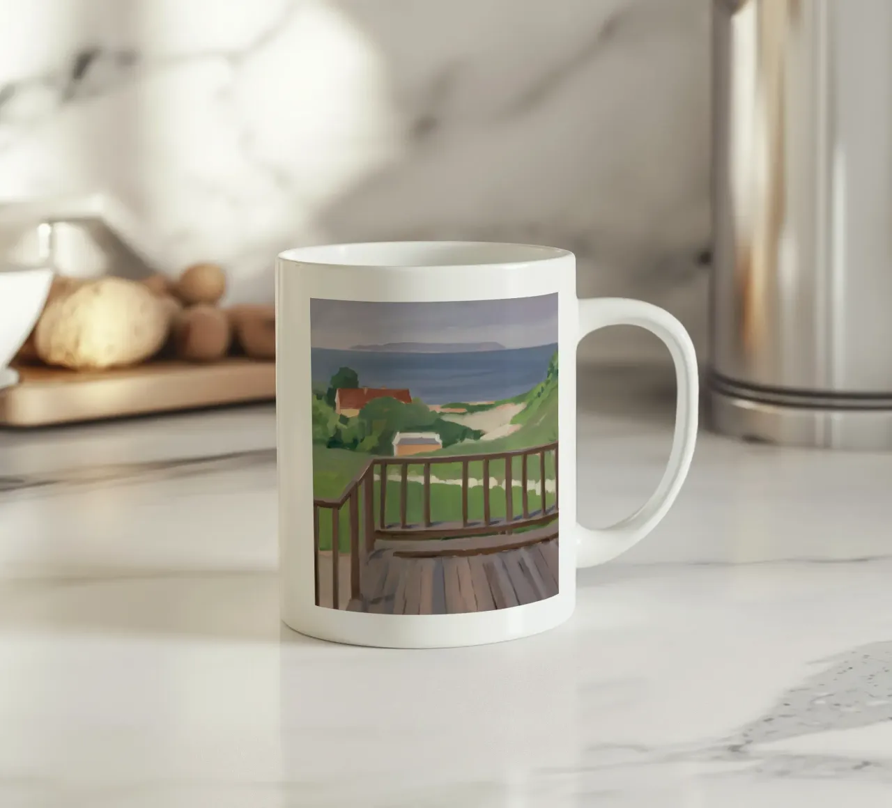 Coastal Path View ceramic mug by Mystic Grain