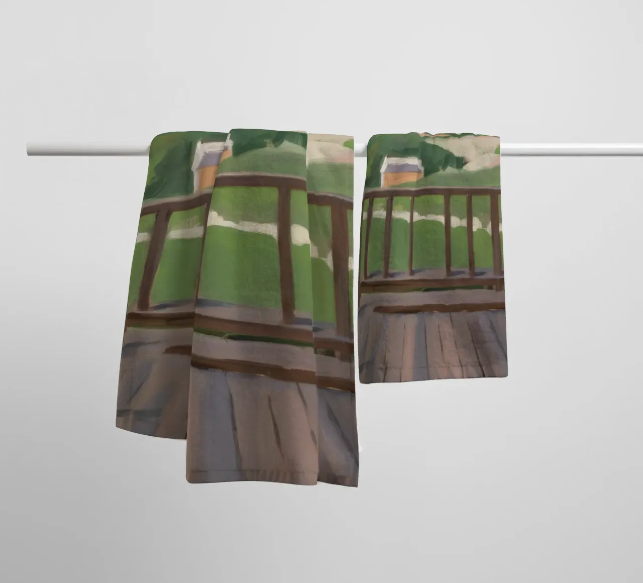 Coastal Path View towel by Mystic Grain