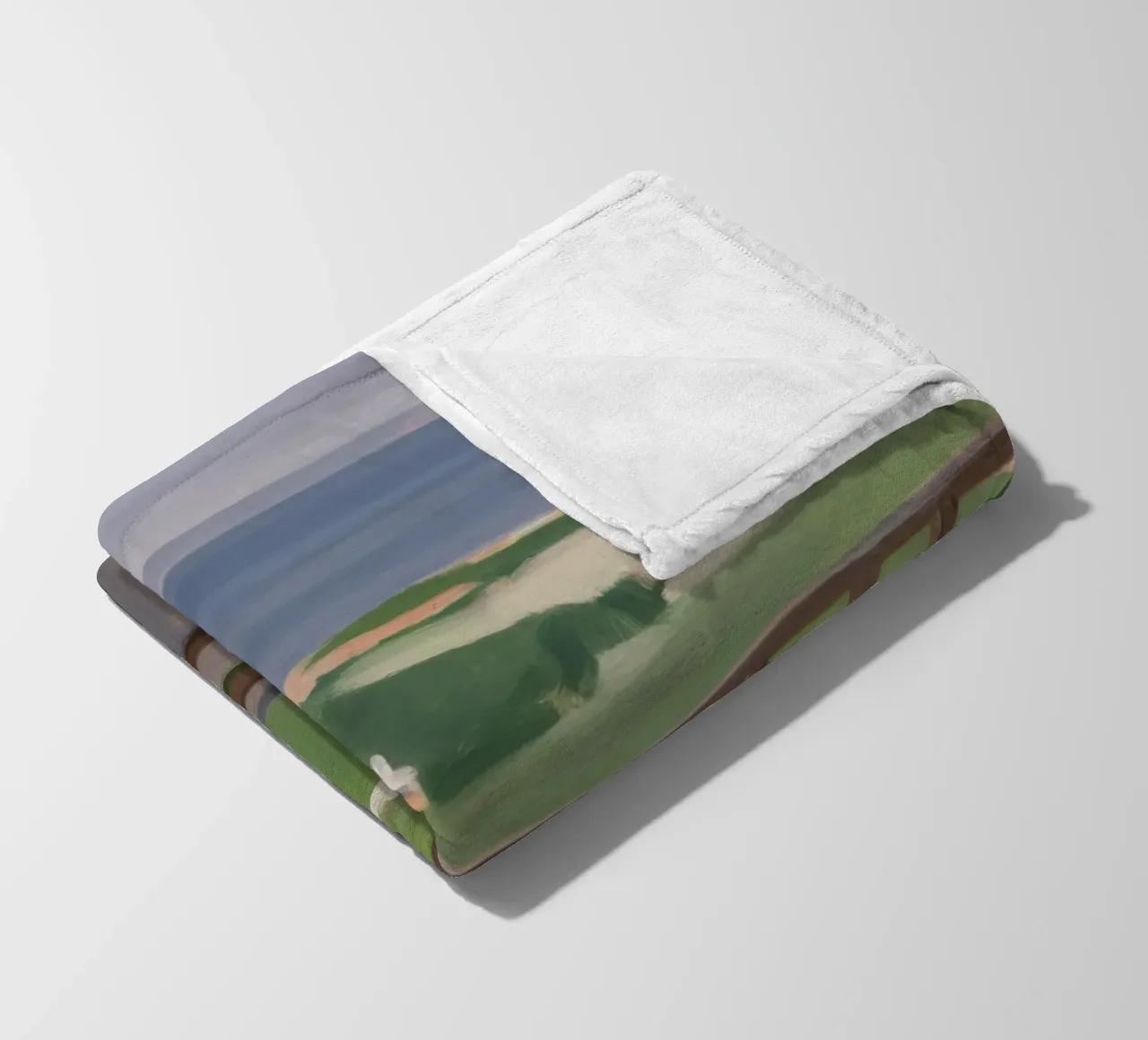 Coastal Path View fleece blanket by Mystic Grain