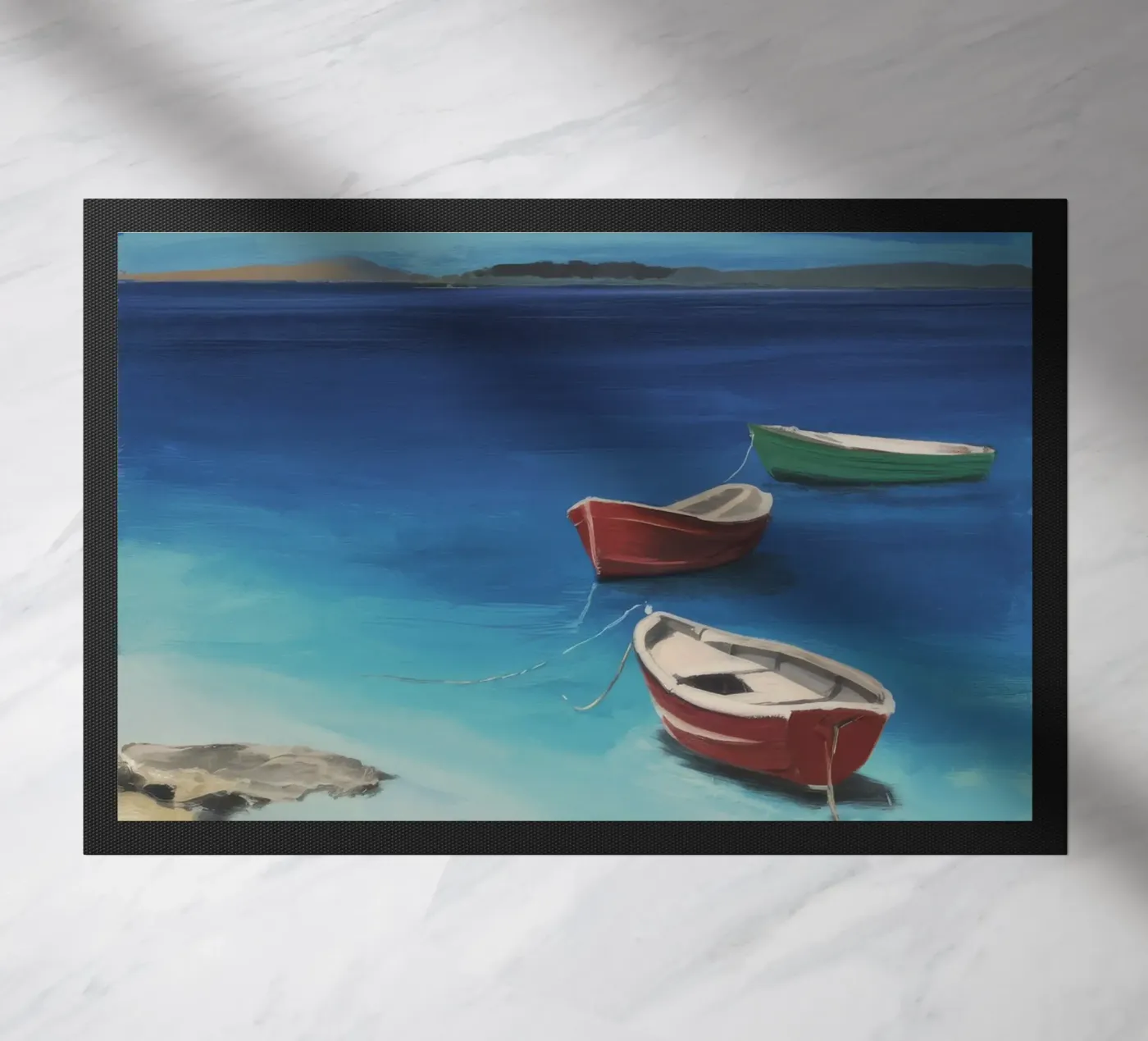 Sapphire Shore Boats deurmat van Mystic Grain