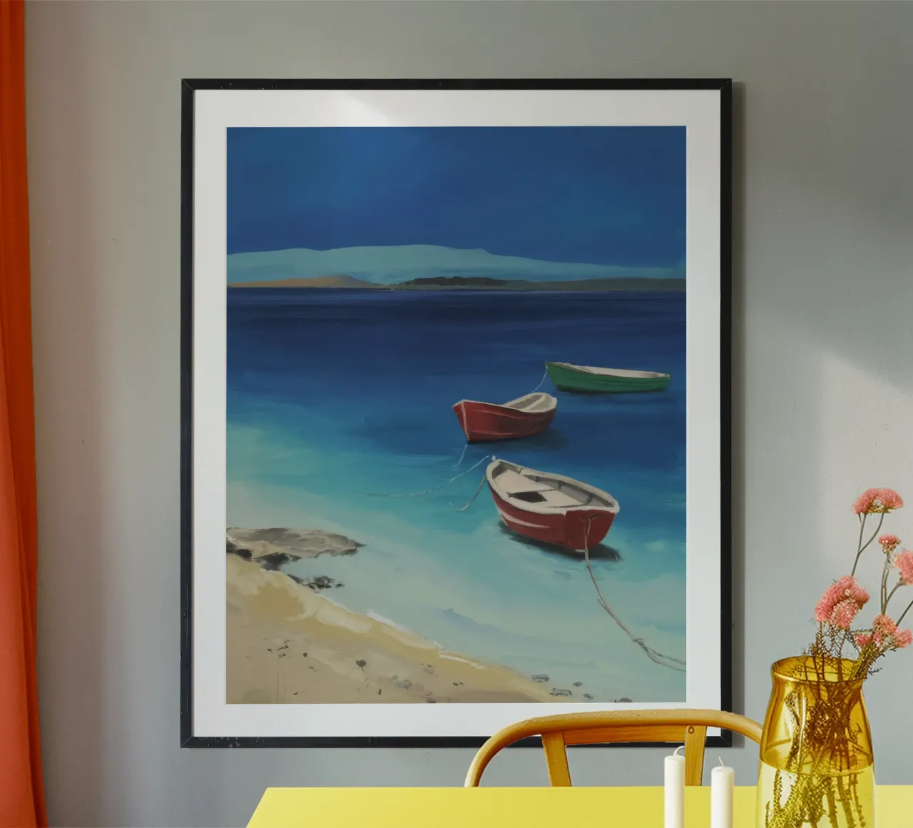 Barche da riva Sapphire poster da Mystic Grain