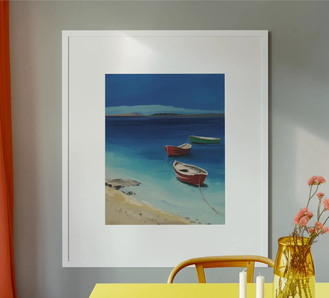 Barche da riva Sapphire poster da Mystic Grain