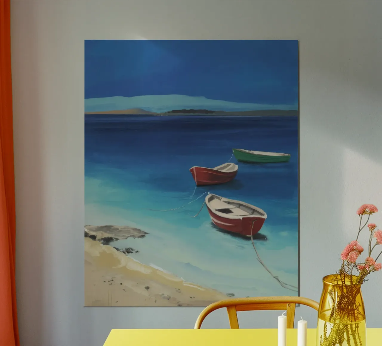 Barche da riva Sapphire poster da Mystic Grain