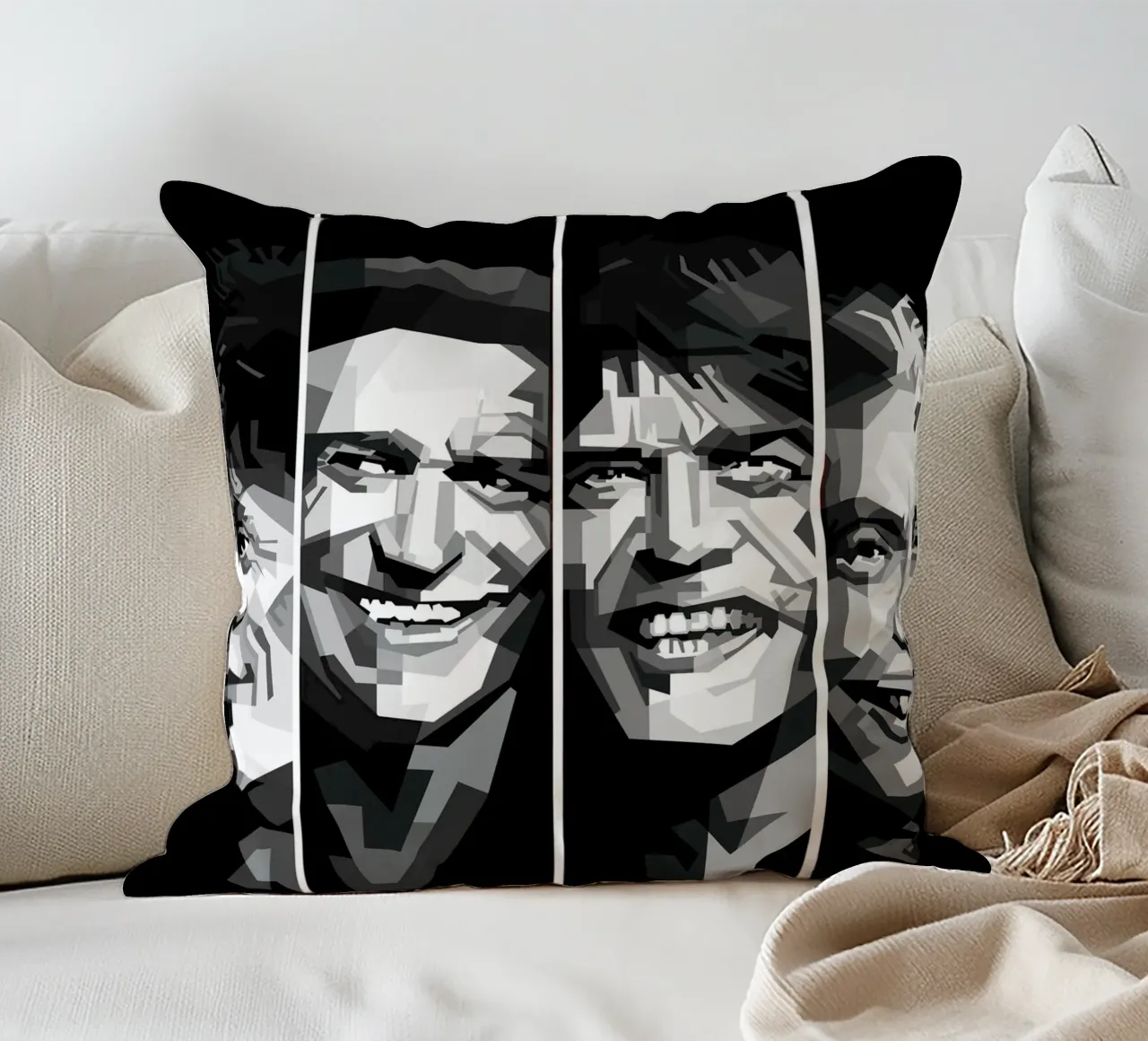 La rock band dei Rolling Stones di tendenza ora cuscino da Artkreator