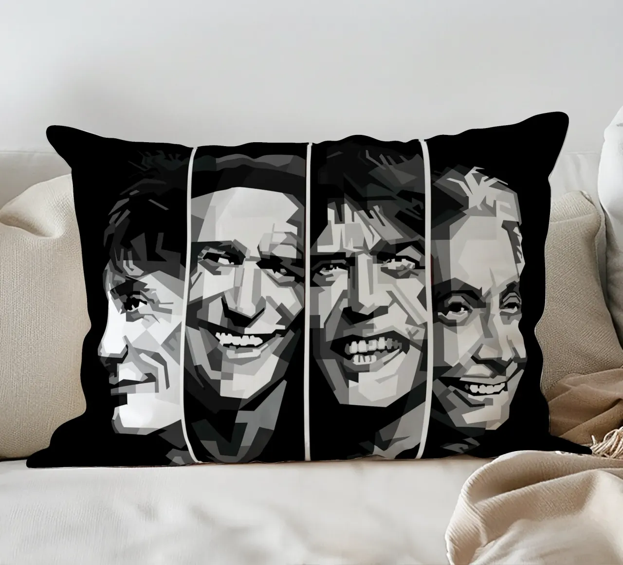 La rock band dei Rolling Stones di tendenza ora cuscino da Artkreator