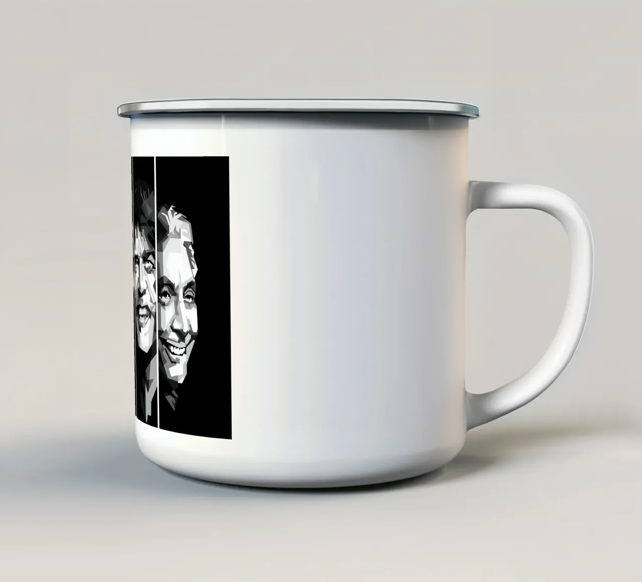 La rock band dei Rolling Stones di tendenza ora tazza in smalto da Artkreator