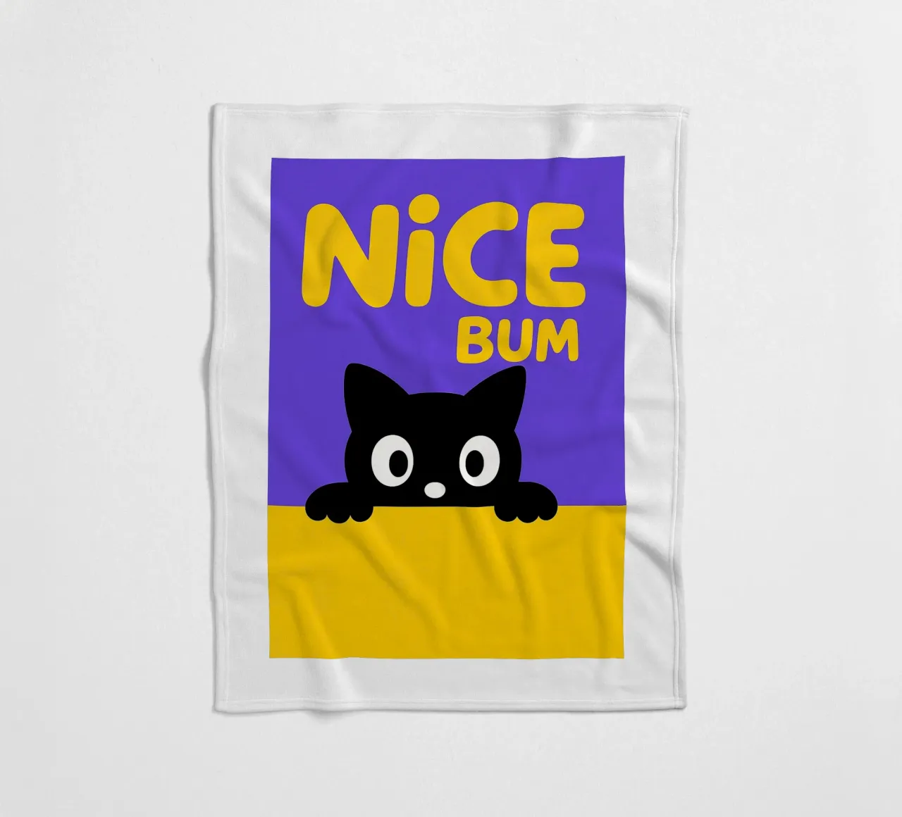 Gatto nero simpatico e divertente coperta in pile da the gindils