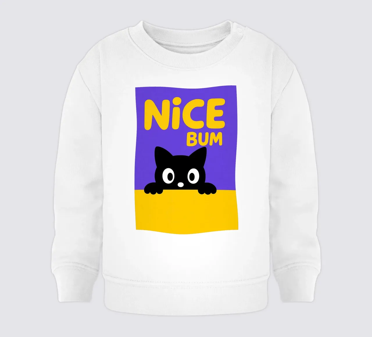 Gatto nero simpatico e divertente felpa neonato da the gindils