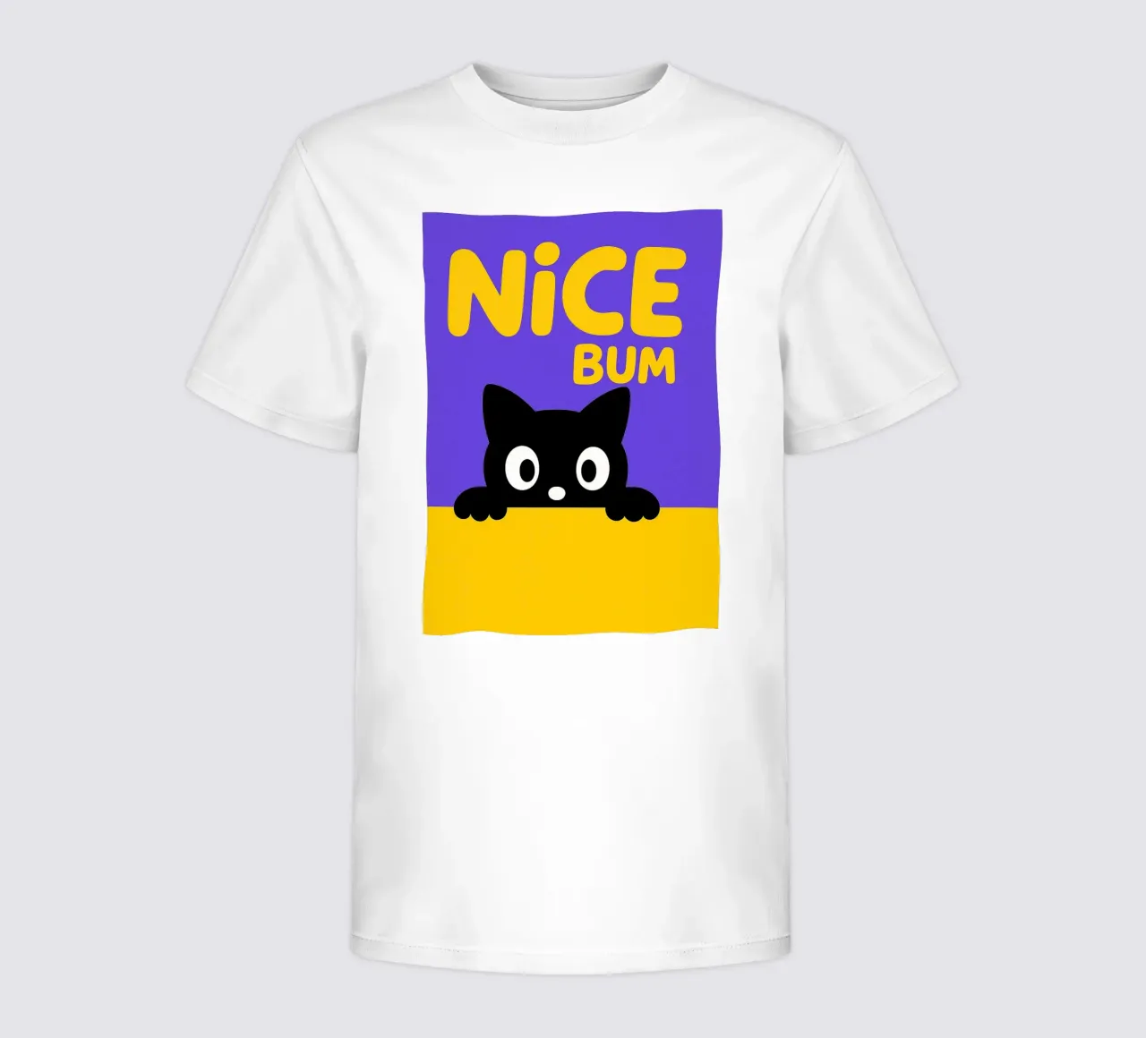 Gatto nero simpatico e divertente t-shirt bambini da the gindils